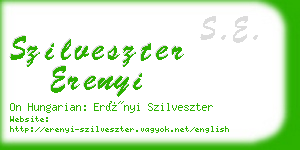 szilveszter erenyi business card